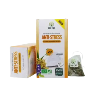 Infusion CBD Anti-Stress POP CBD - boite de 12 sachets ☕🍵