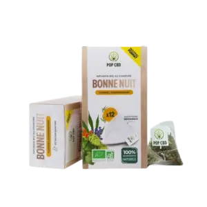 Infusion CBD Bonne Nuit POP CBD - boite 12 sachets 🛌🍵