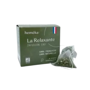 Infusion CBD La Relaxante HEMEKA – boite de 20 sachets 💆🍵