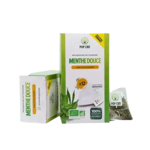 Infusion CBD Menthe Douce POP CBD - boite 12 sachets 🍃🍵