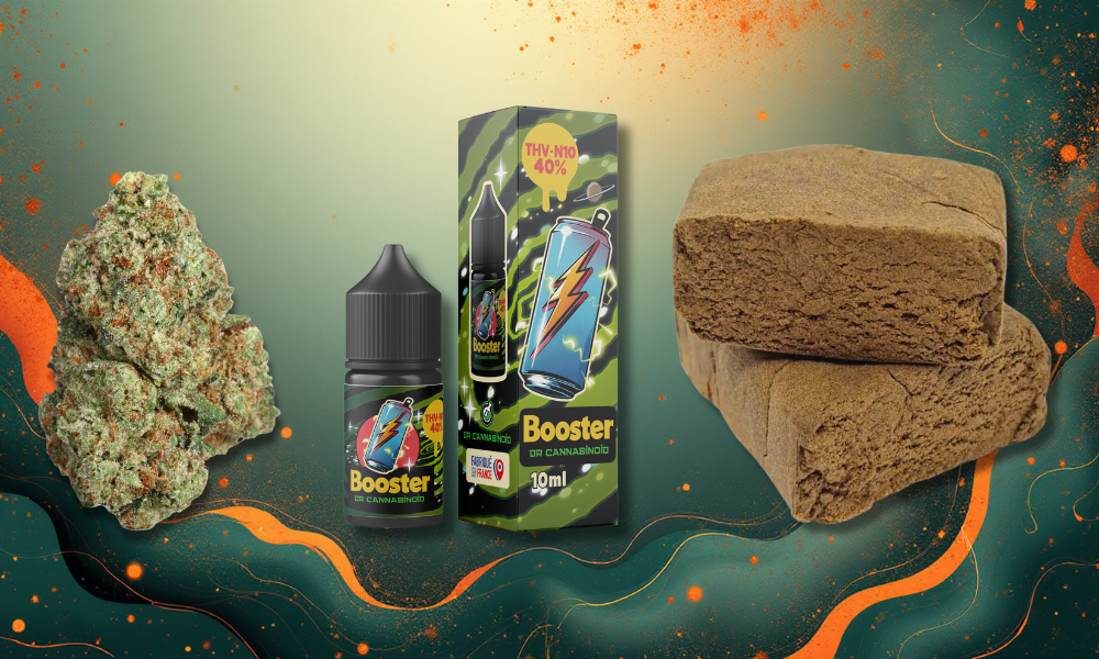 Sélection de produits THV N10 : fleurs, résines et e-liquides disponibles sur La Réserve du Fumeur